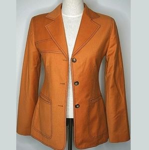 Bernard Zins Paris 4 Blazer Jacket career Orange Cashmere Wool Victorian Cosplay